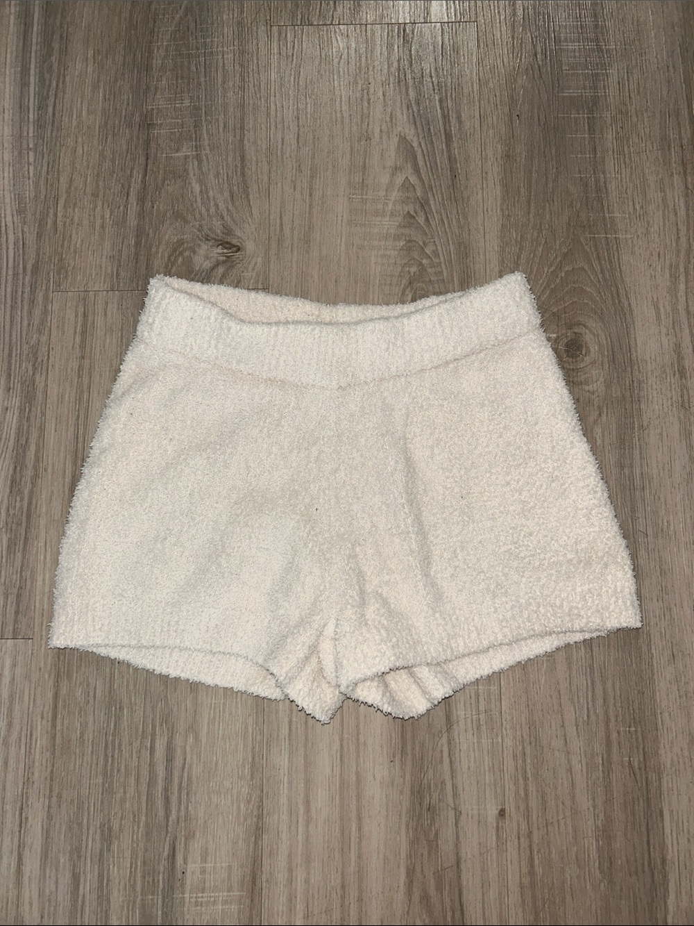 P'tula Cream Plush Lounge Shorts